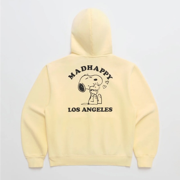 Madhappy Limone Zip-Up Hoodie with Snoopy Graphic - Picture 2 of 7